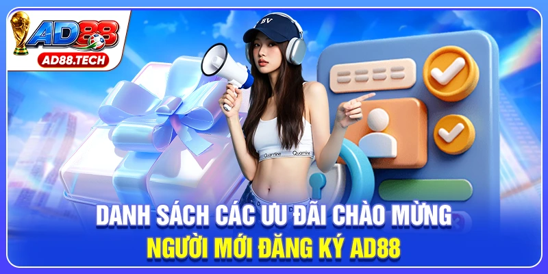Danh sách các ưu đãi chào mừng người mới đăng ký AD88